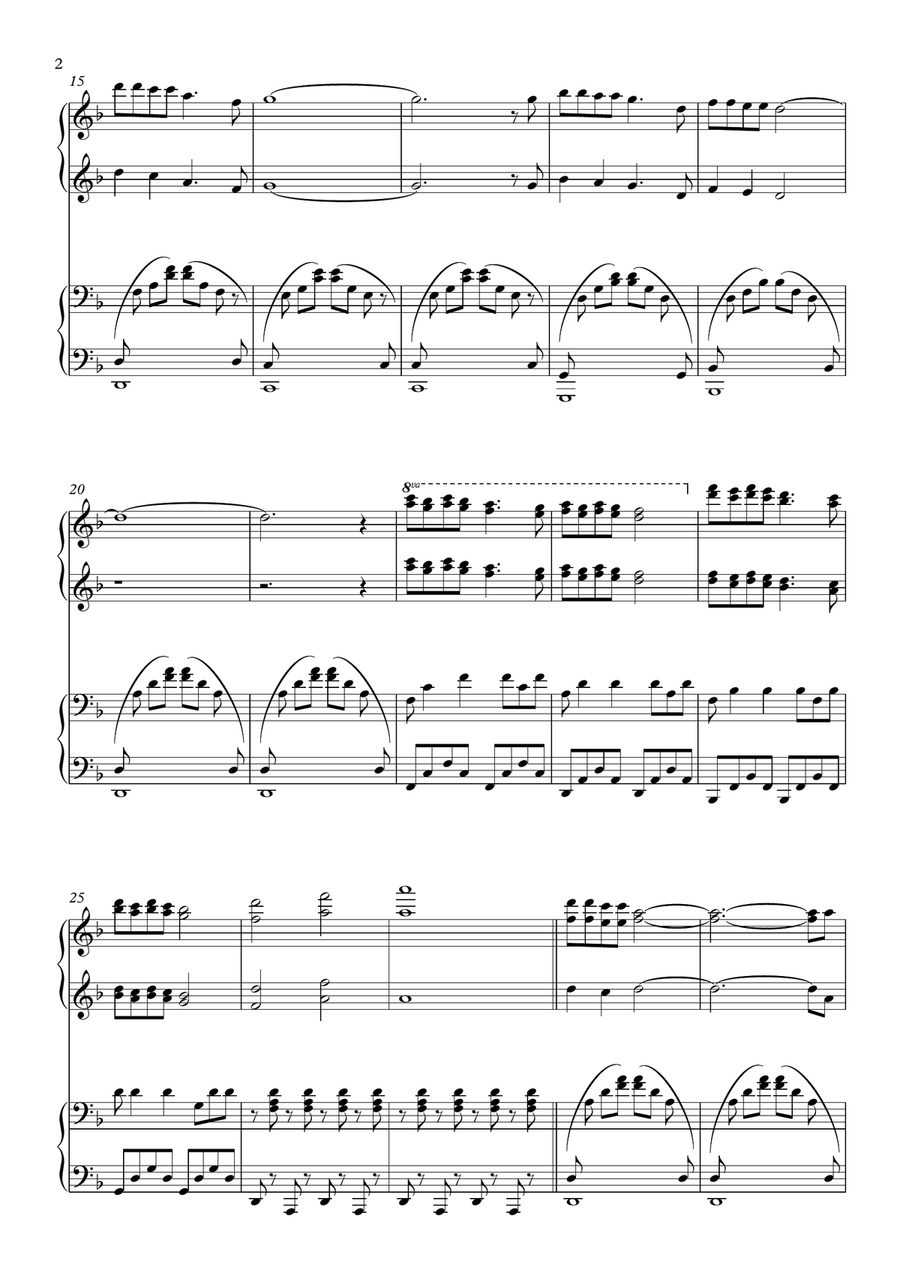 Walking In The Air 1 Piano, 4-Hands scores gallery preview page 3