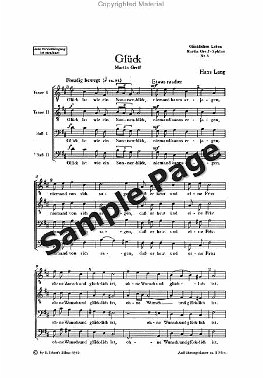 Lang H Glueck Men's Choir scores gallery preview page 2