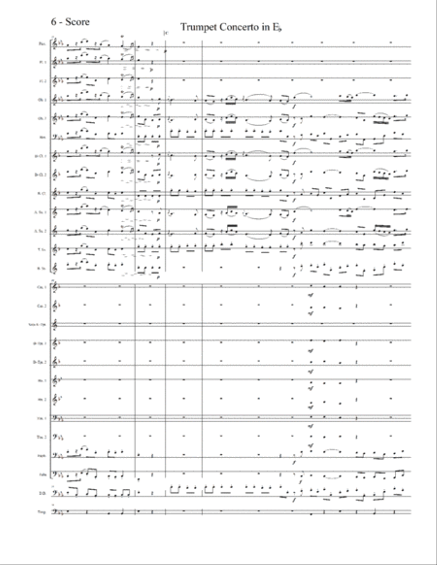Neruda - Trumpet Concerto in E-flat transcribed for Concert Band in 3 movements (Score and Parts) Concert Band scores gallery preview page 6