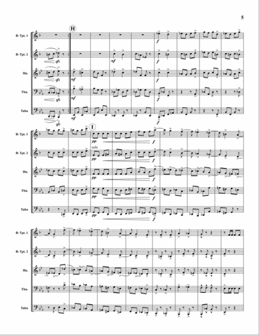 Grand Galop Chromatique Brass Quintet scores gallery preview page 6