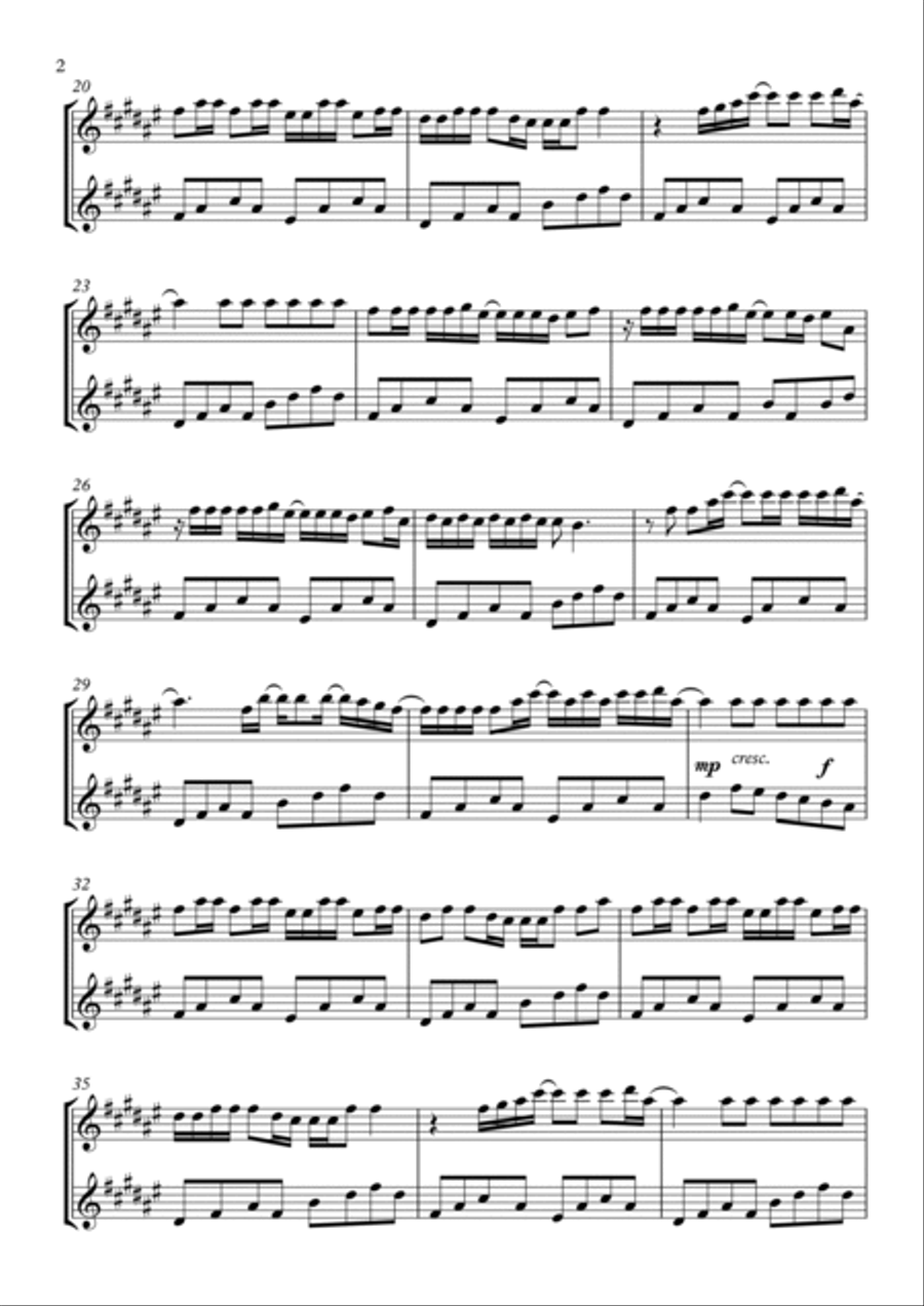 Abcdefu Clarinet Duet scores gallery preview page 2