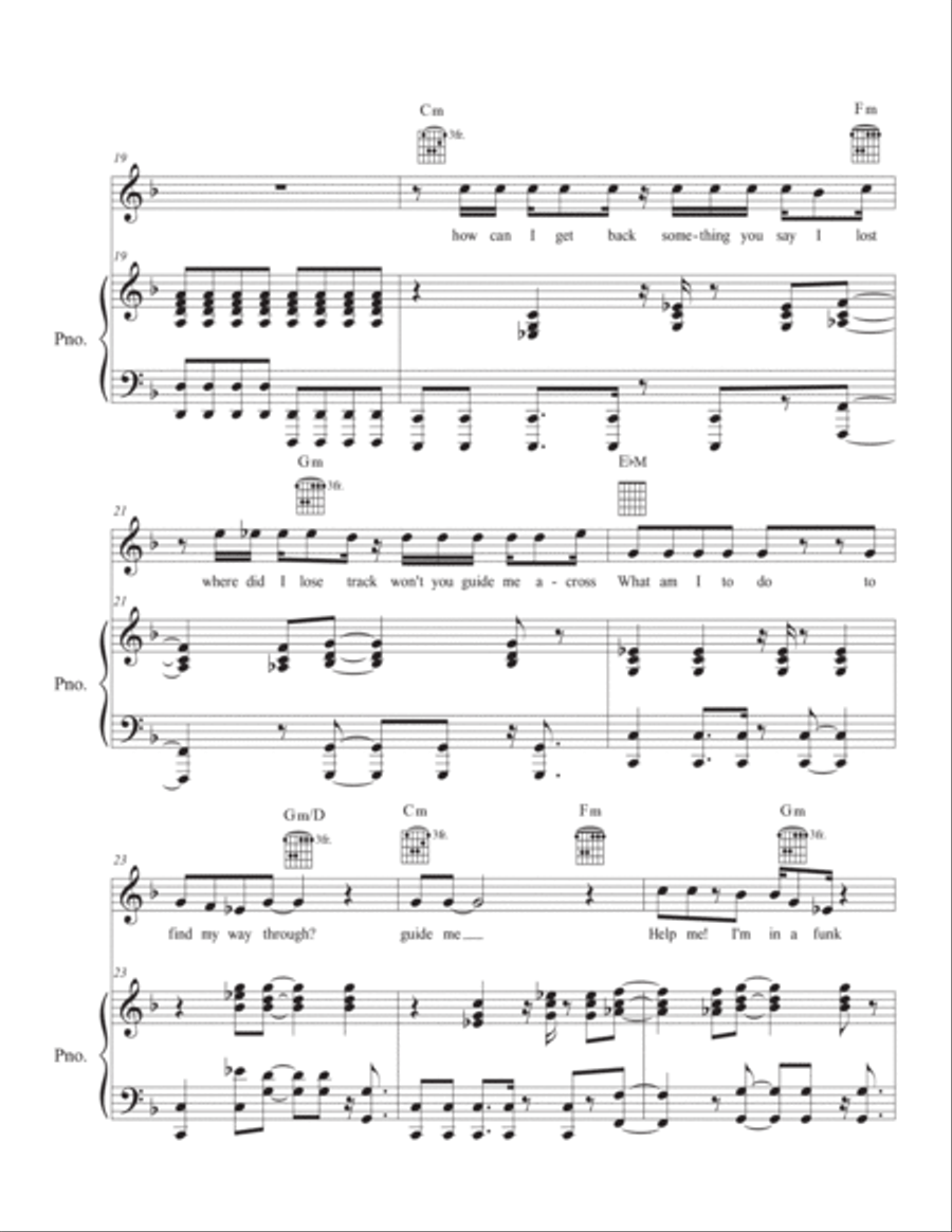 Fâmba Fâmba Piano, Vocal, Guitar scores gallery preview page 3