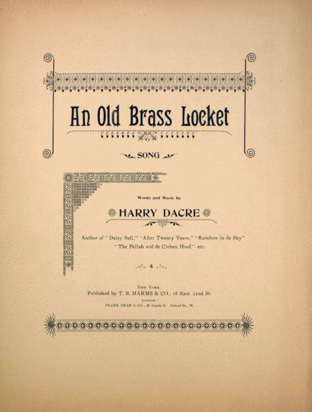 An Old Brass Locket. Song