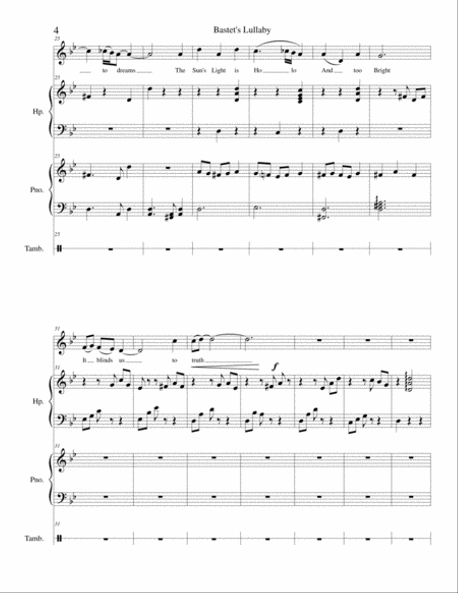 Bastet's Lullaby School and Community scores gallery preview page 5