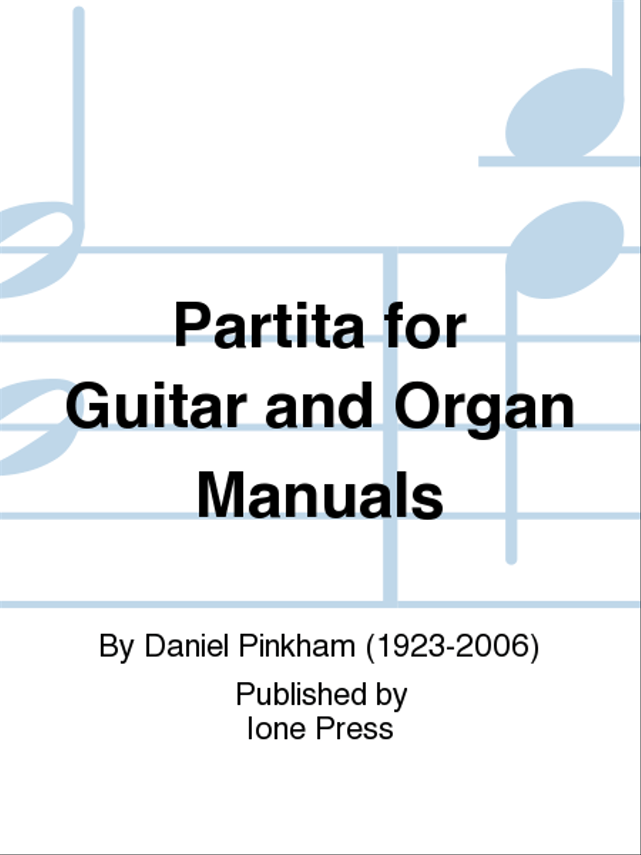 Partita for Guitar and Organ Manuals Guitar scores gallery preview page 1