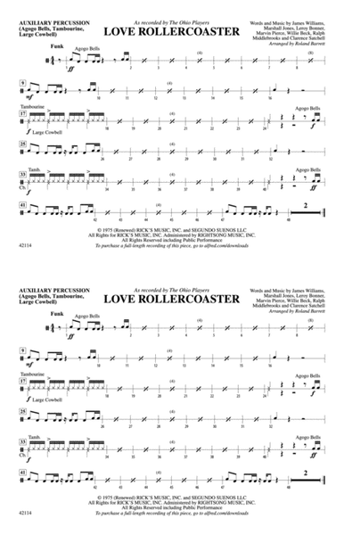 Love Rollercoaster: Auxiliary Percussion
