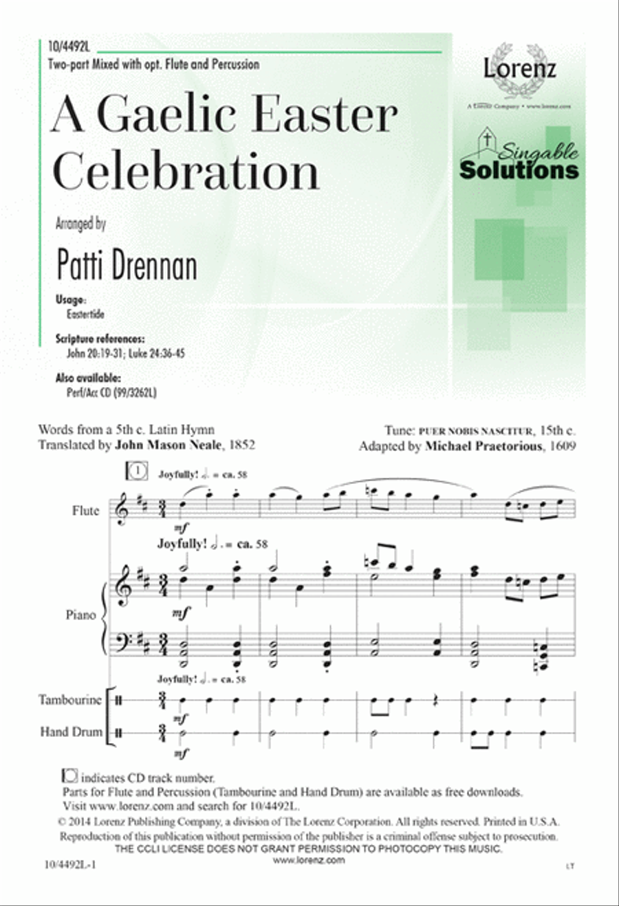 A Gaelic Easter Celebration 2-Part scores gallery preview page 1