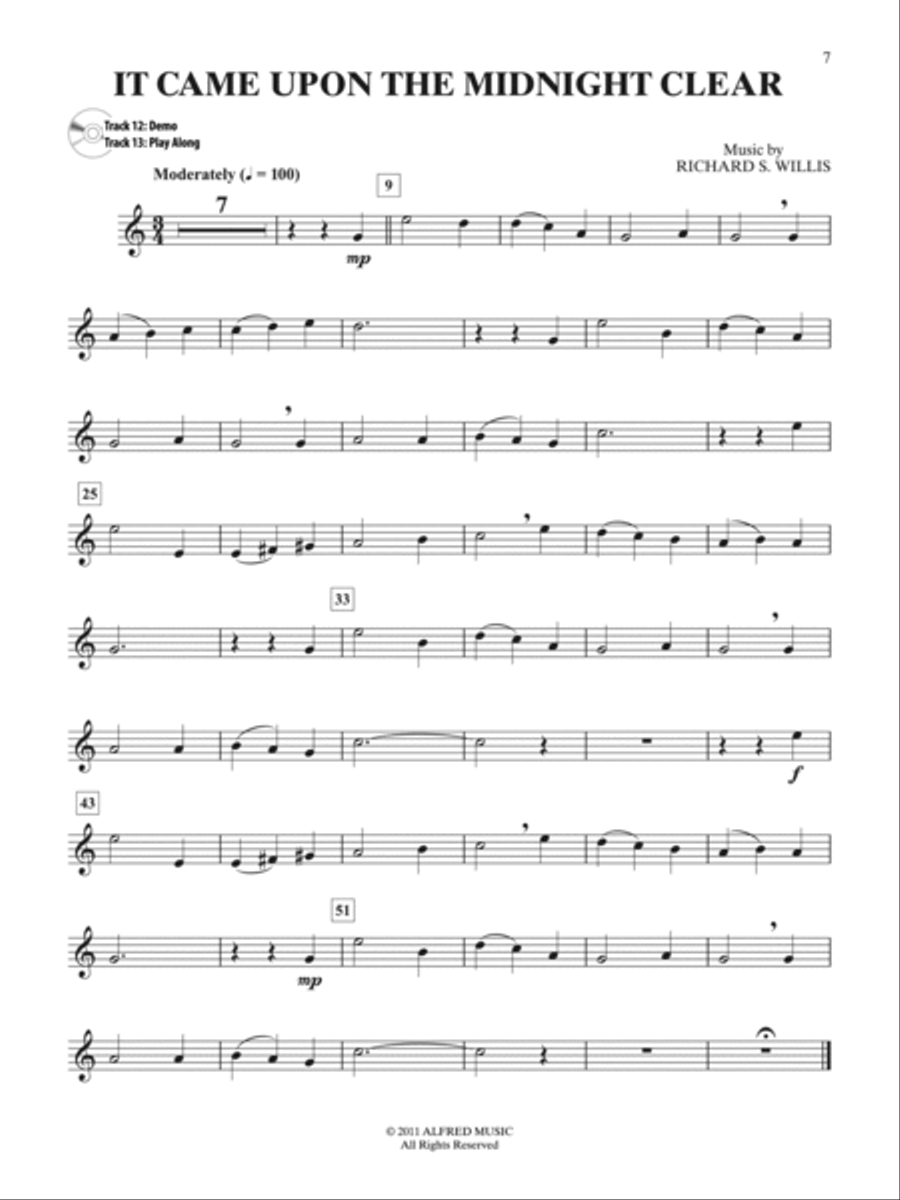 Easy Christmas Carols Instrumental Solos Trumpet Solo scores gallery preview page 4