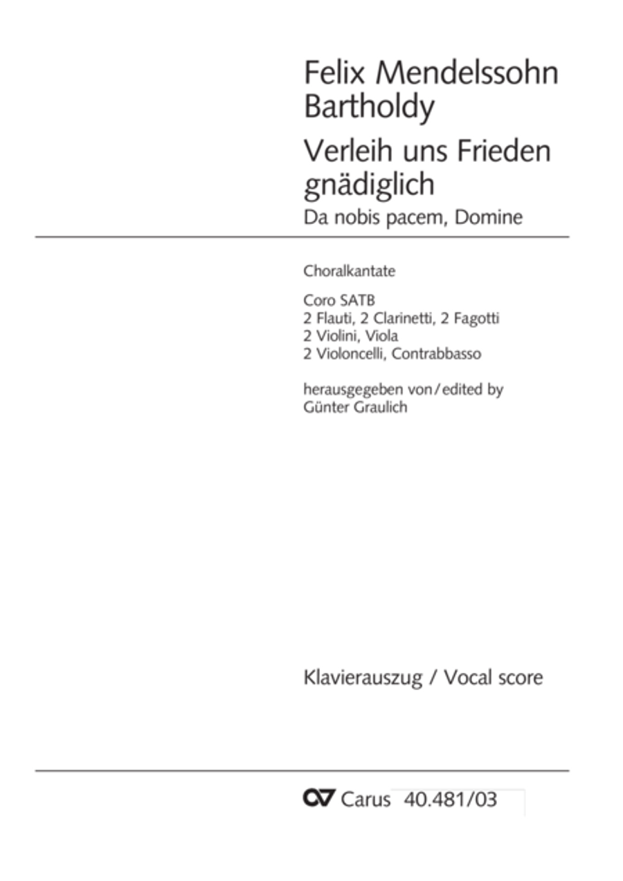 In thy mercy grant us peace (Verleih uns Frieden gnadiglich) 4-Part scores gallery preview page 2