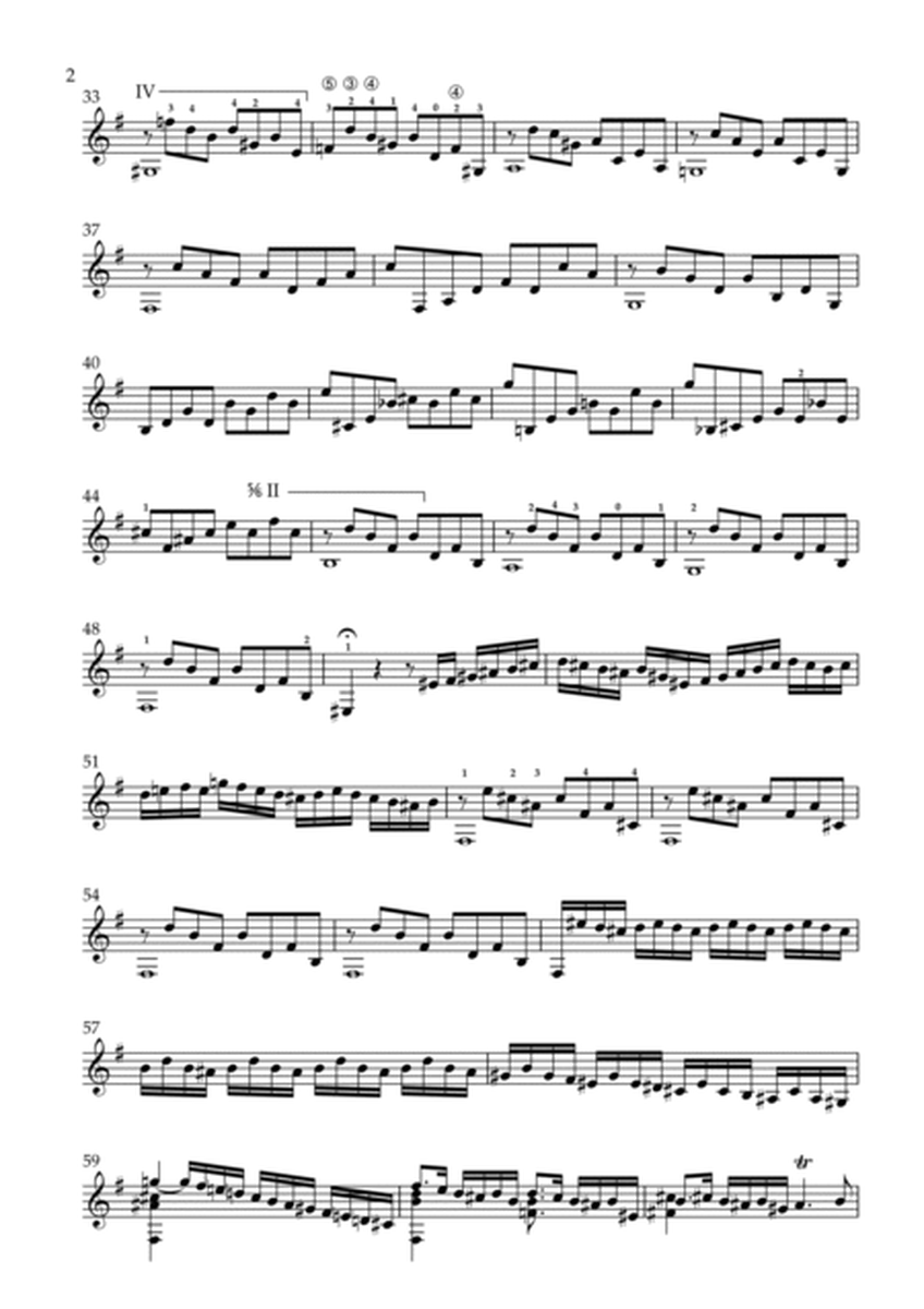 Prelude (from Suite No. 4 for Solo Cello) (BWV 1010) by JS Bach - arr for Solo Guitar in G major image number null