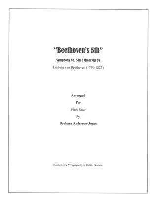 Book cover for Beethoven's 5th (Flute Duet)