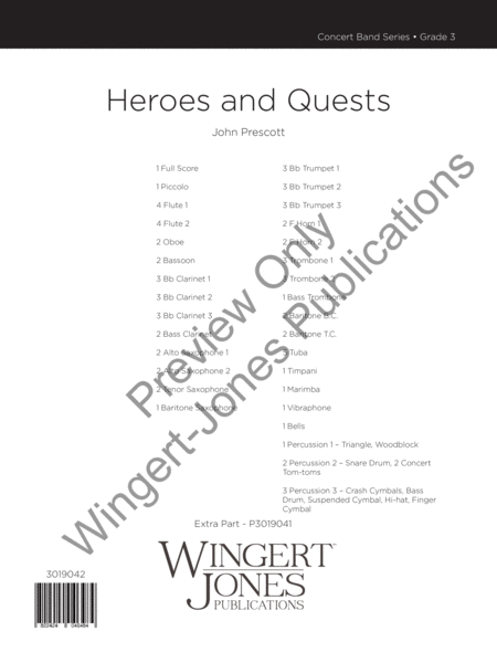 Heroes and Quests - Full Score