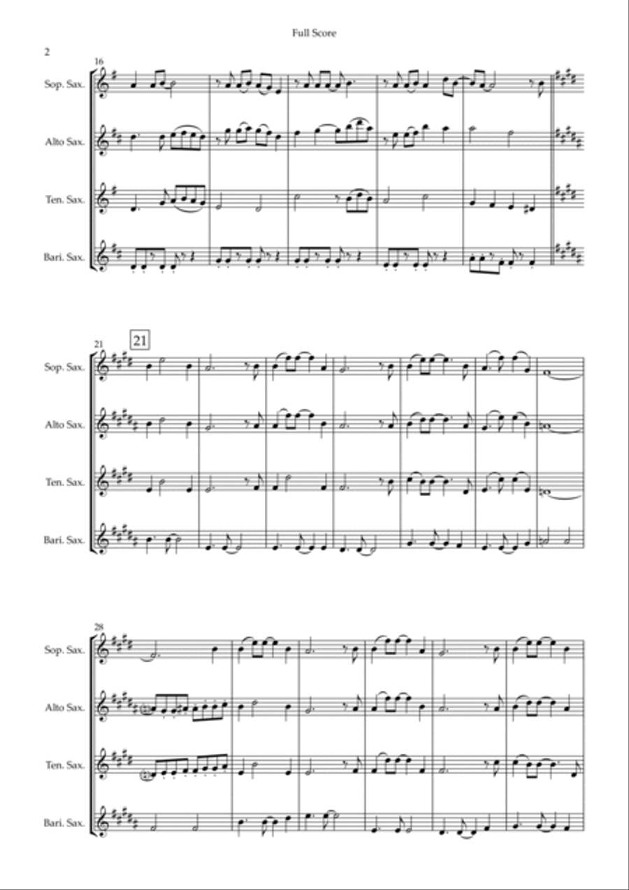 You'll Be In My Heart You'll Be In My Heart Saxophone Quartet scores gallery preview page 2