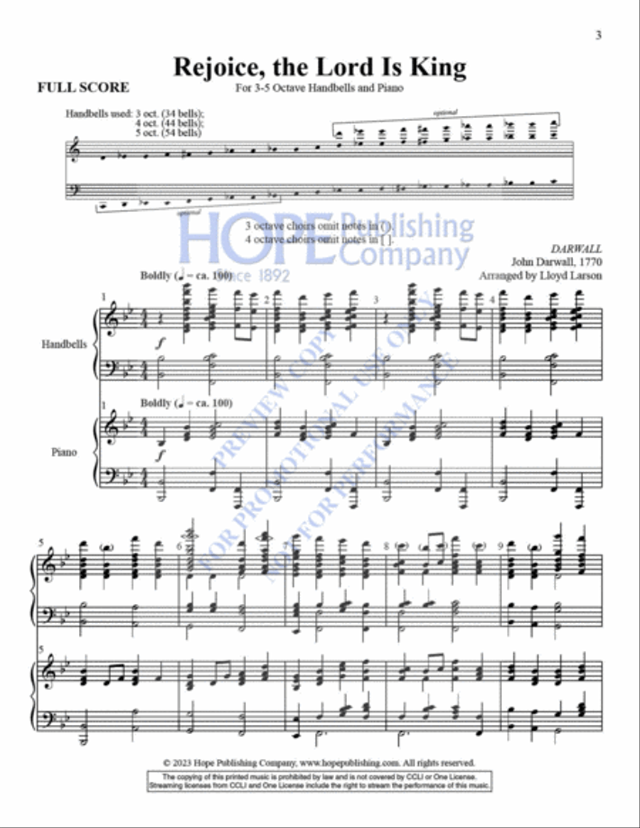 Rejoice, the Lord Is King Set of Parts scores gallery preview page 4