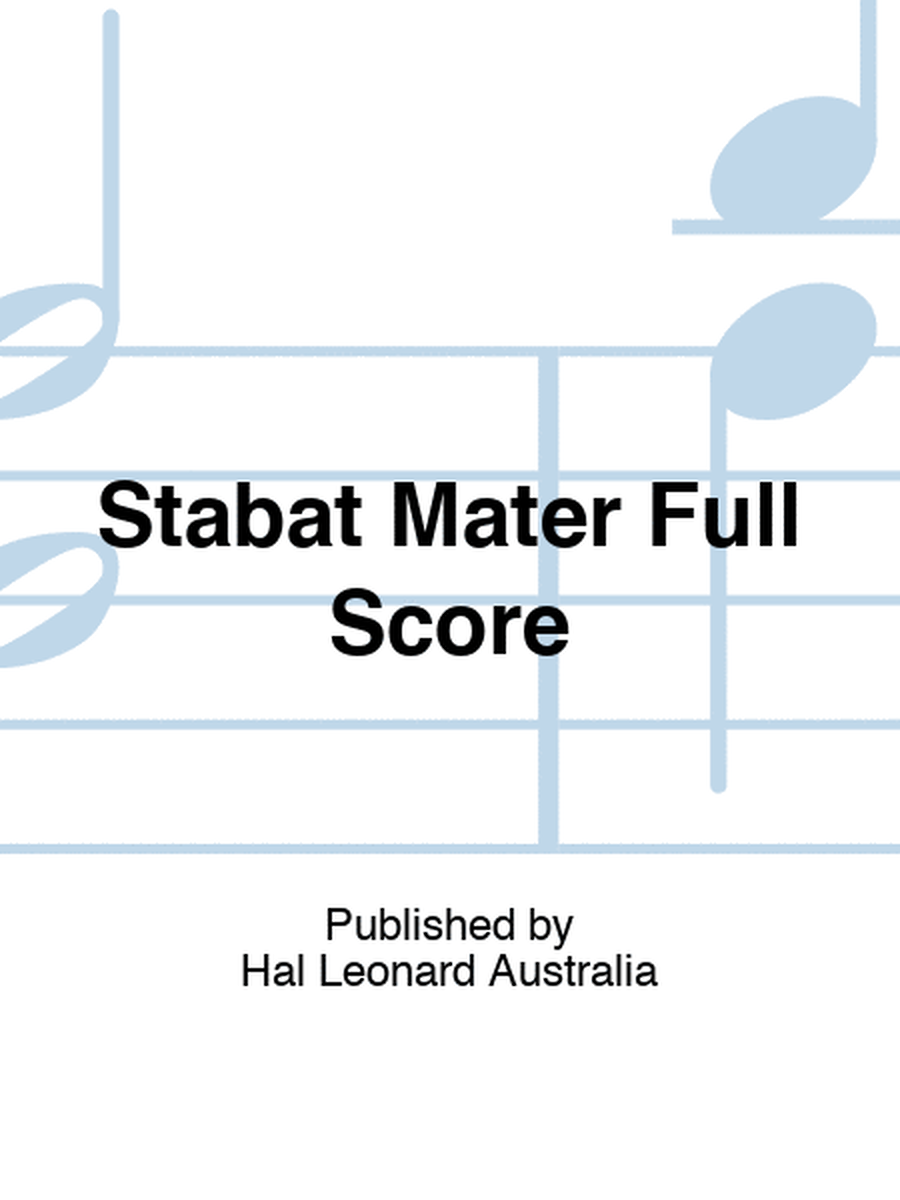 Stabat Mater Full Score