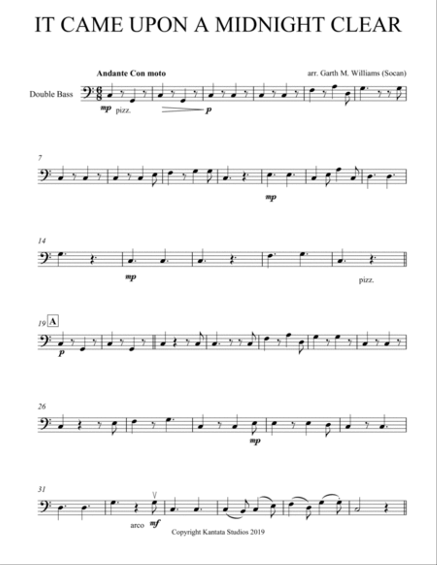 IT CAME UPON A MIDNIGHT CLEAR FOR STRING ORCHESTRA WITH PERCUSSION Chamber Music scores gallery preview page 6