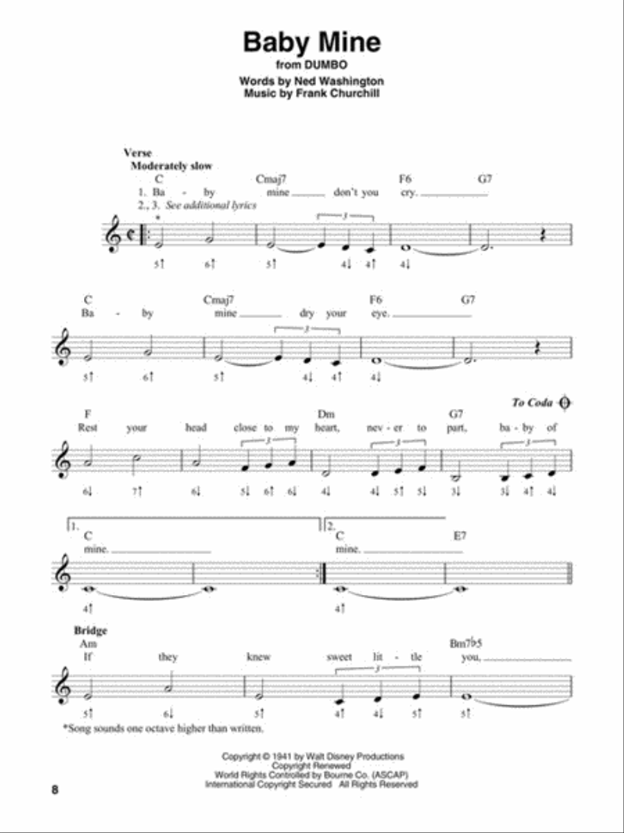 Disney Songs for Harmonica Guitar Tablature scores gallery preview page 5