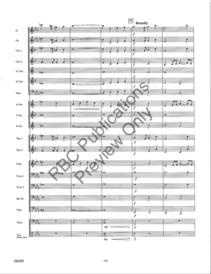 Lyric Essay Concert Band scores gallery preview page 13