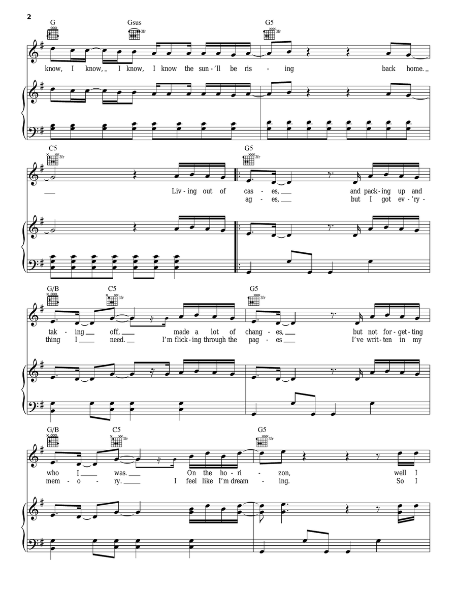 Don't Forget Where You Belong Acoustic Guitar scores gallery preview page 2
