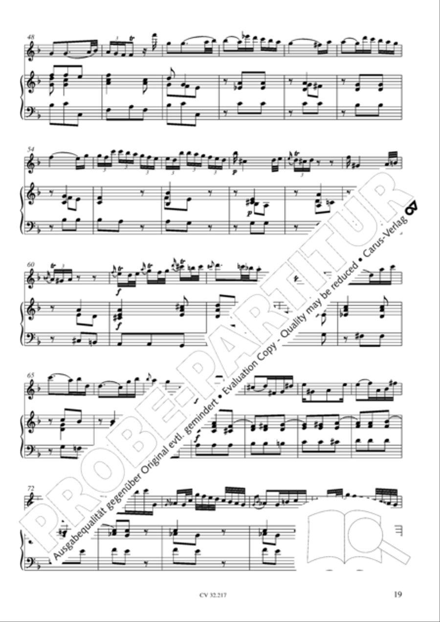 Flute Sonatas in E Minor and F Major (Flotensonaten in e-moll und F-Dur) Flute scores gallery preview page 20