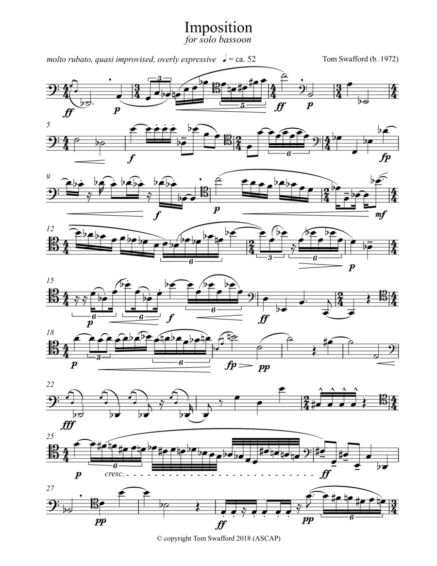 Imposition for solo bassoon image number null