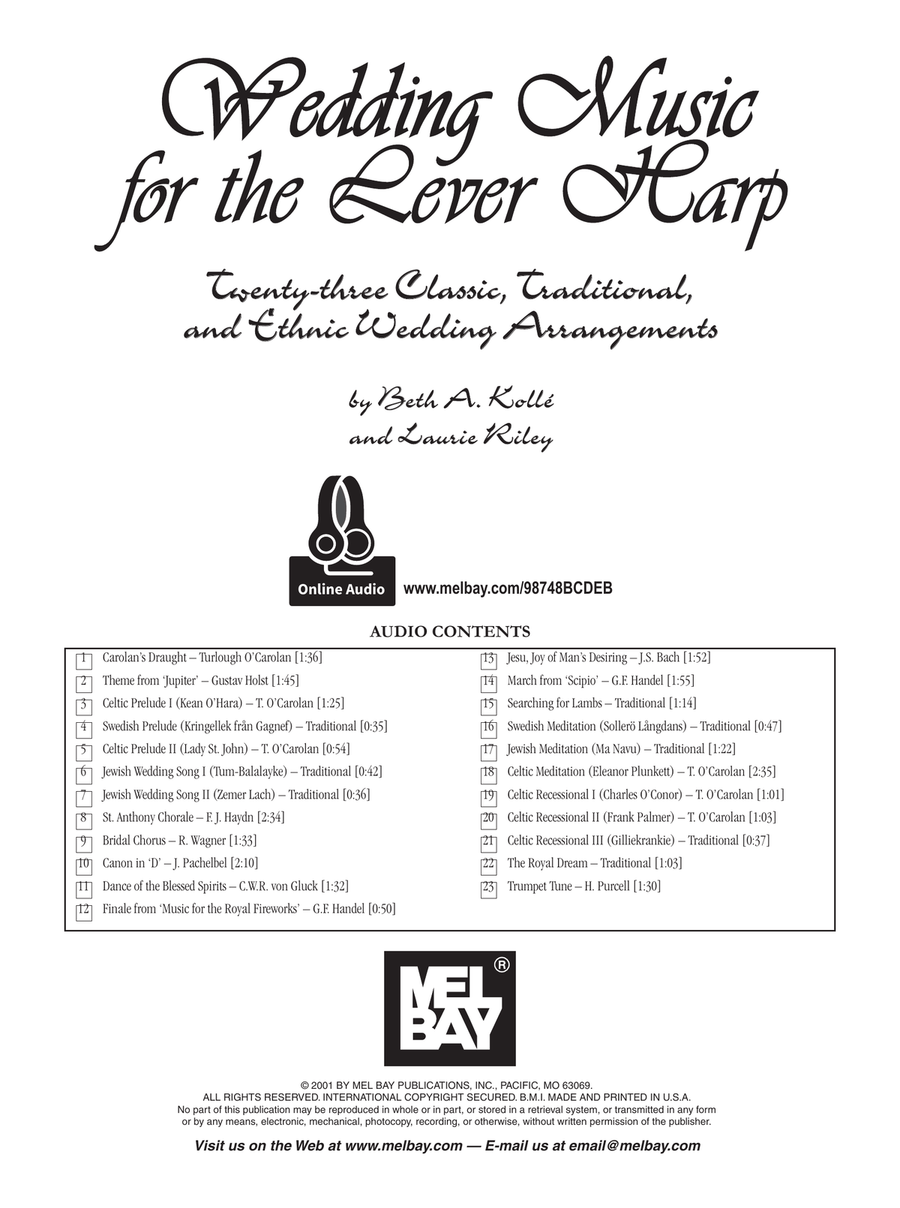 Wedding Music for the Lever Harp Pedal Harp scores gallery preview page 2