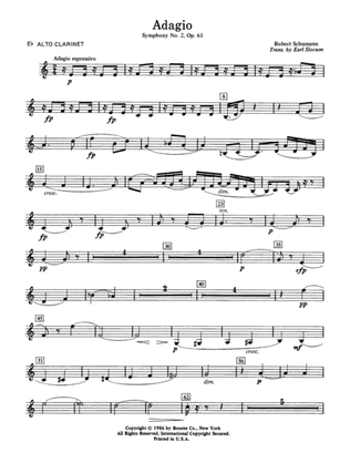 Adagio Symphony No. 2, Op. 61 - Eb Alto Clarinet