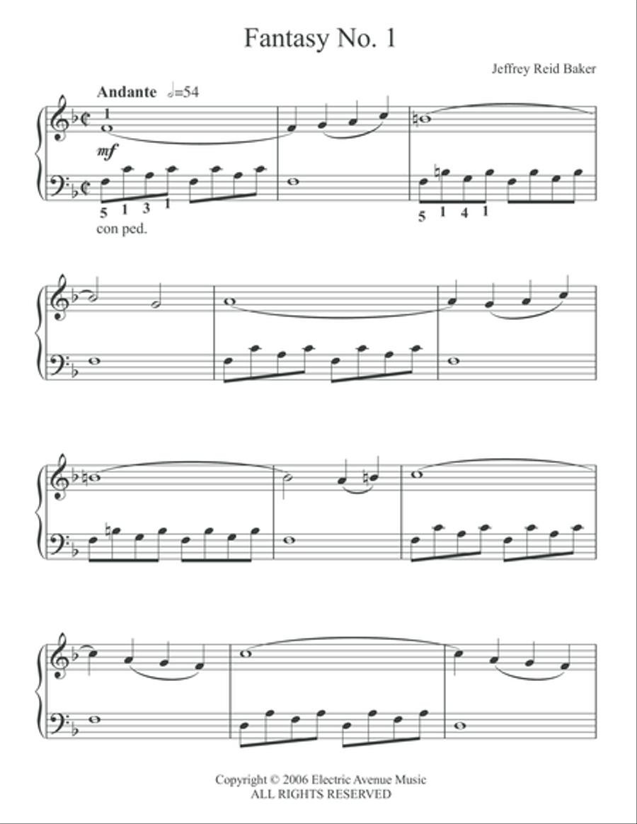 Fantasy No. 1 Piano Method scores gallery preview page 2