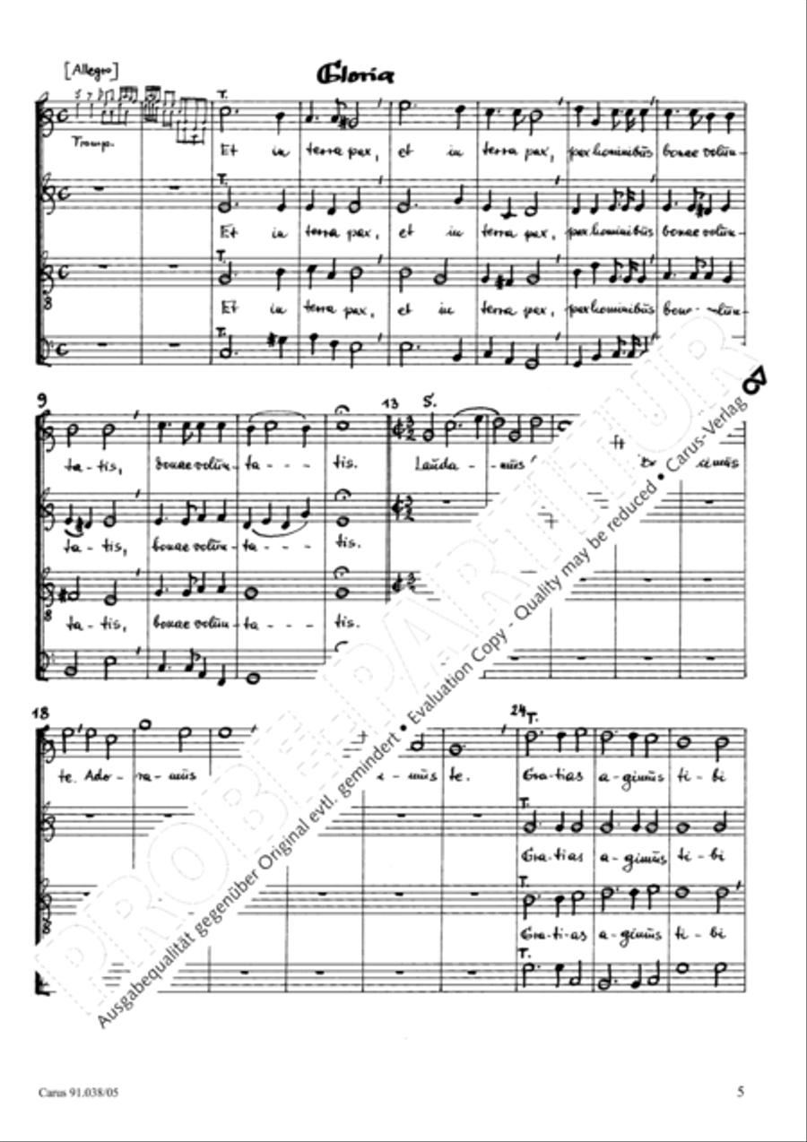 Missa Salvatoris 4-Part scores gallery preview page 6