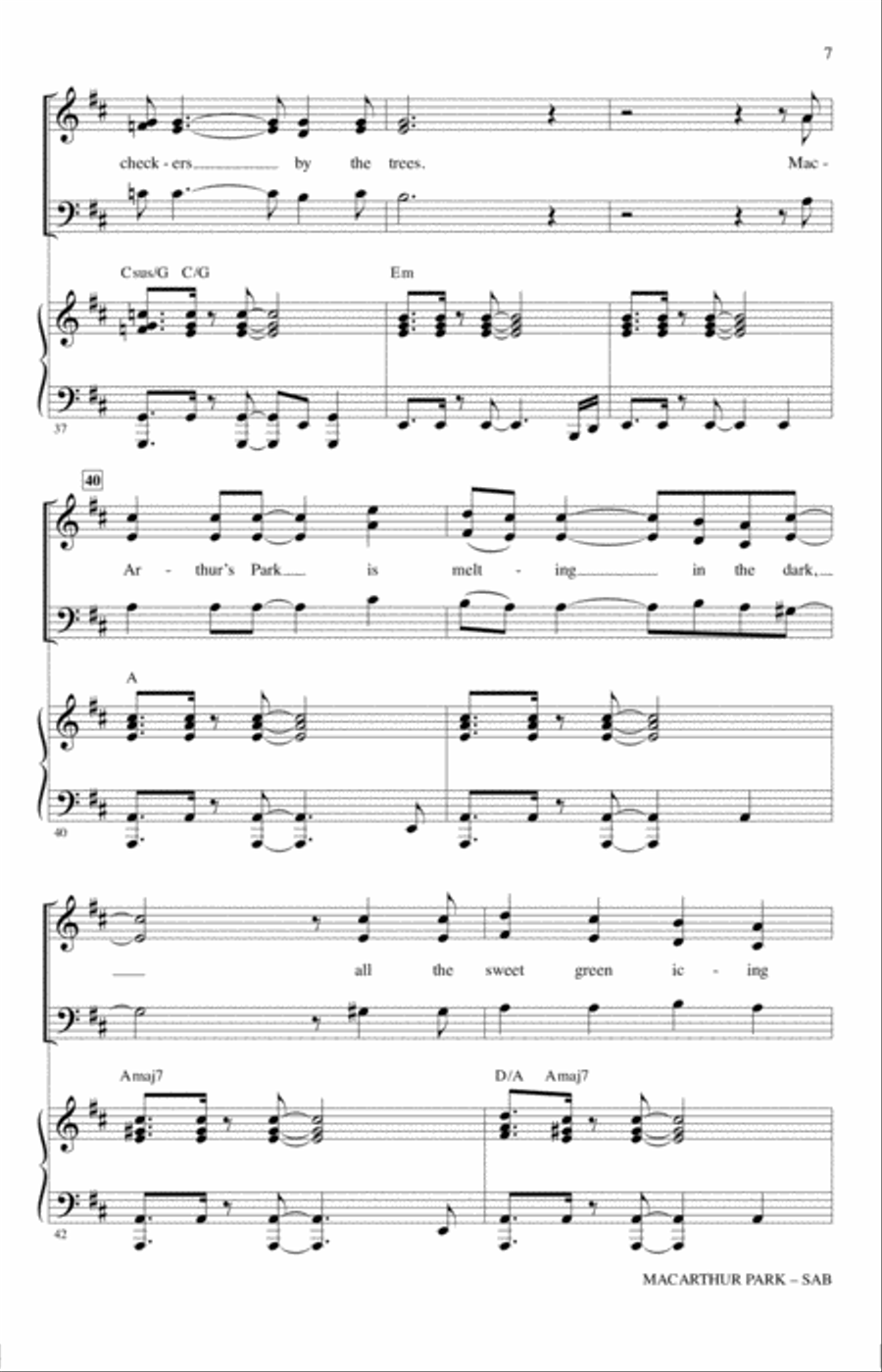 MacArthur Park (arr. Mark Brymer) 3-Part scores gallery preview page 6