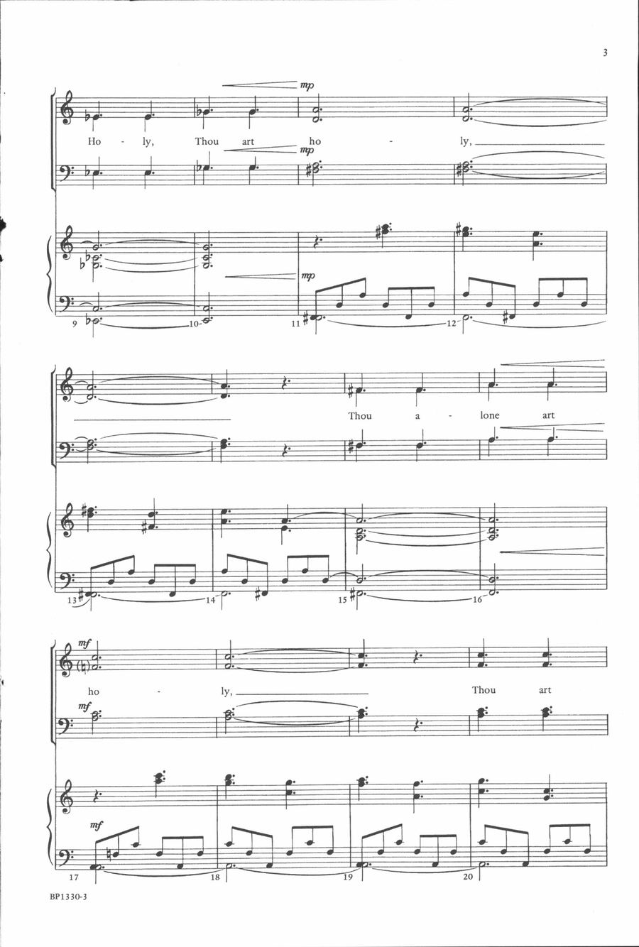 Thou Art Holy - SATB 4-Part scores gallery preview page 3