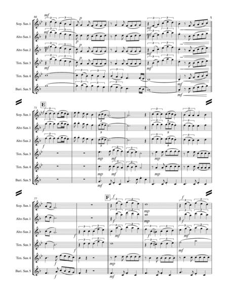 La Paloma (for Saxophone Quintet SATTB or AATTB) image number null