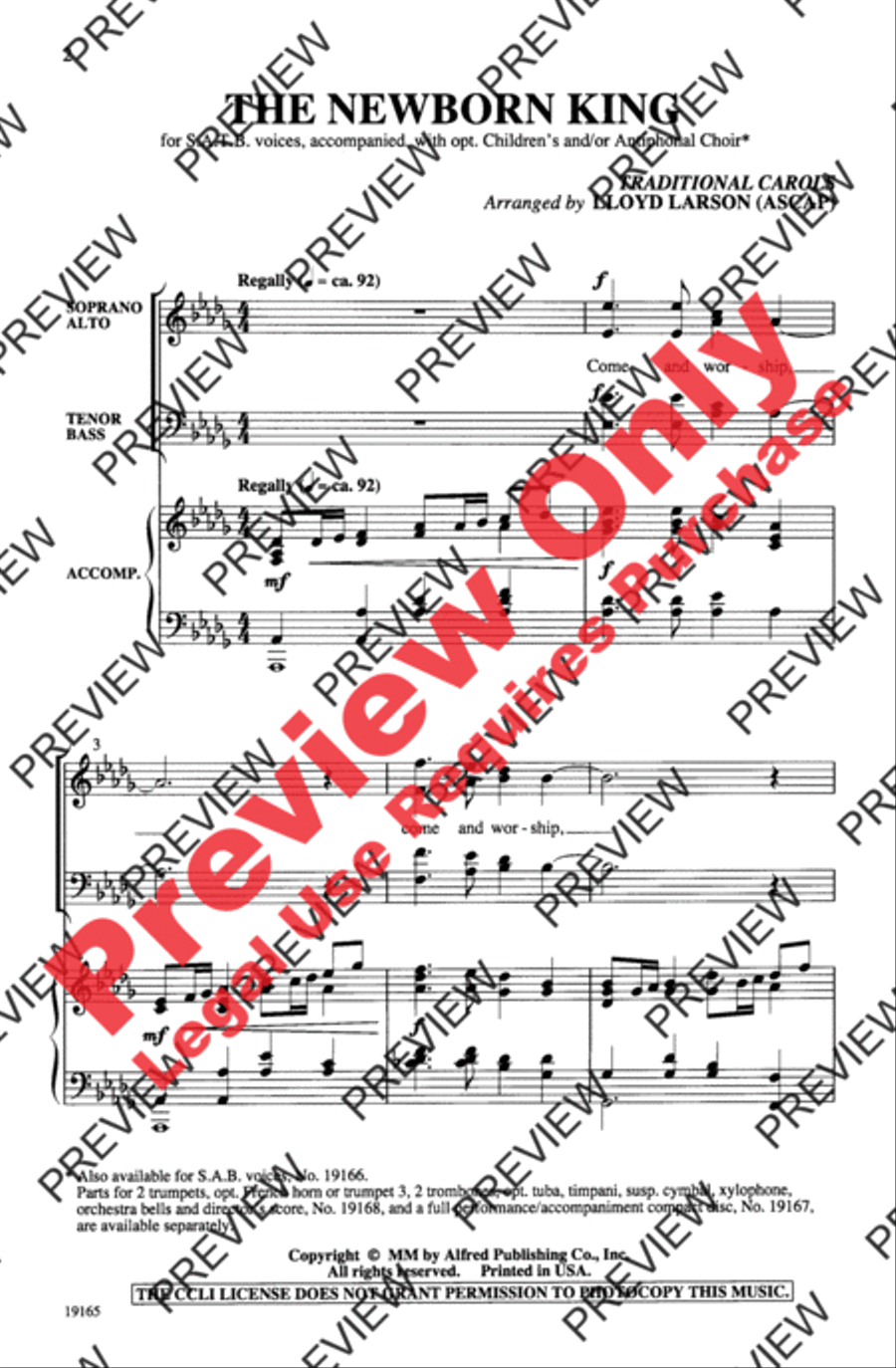 The Newborn King The Newborn King 4-Part scores gallery preview page 2