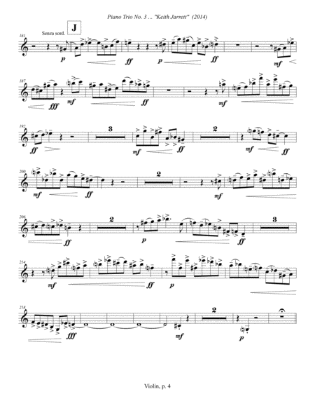 Piano Trio No. 3 ... Keith Jarrett (2014) violin part