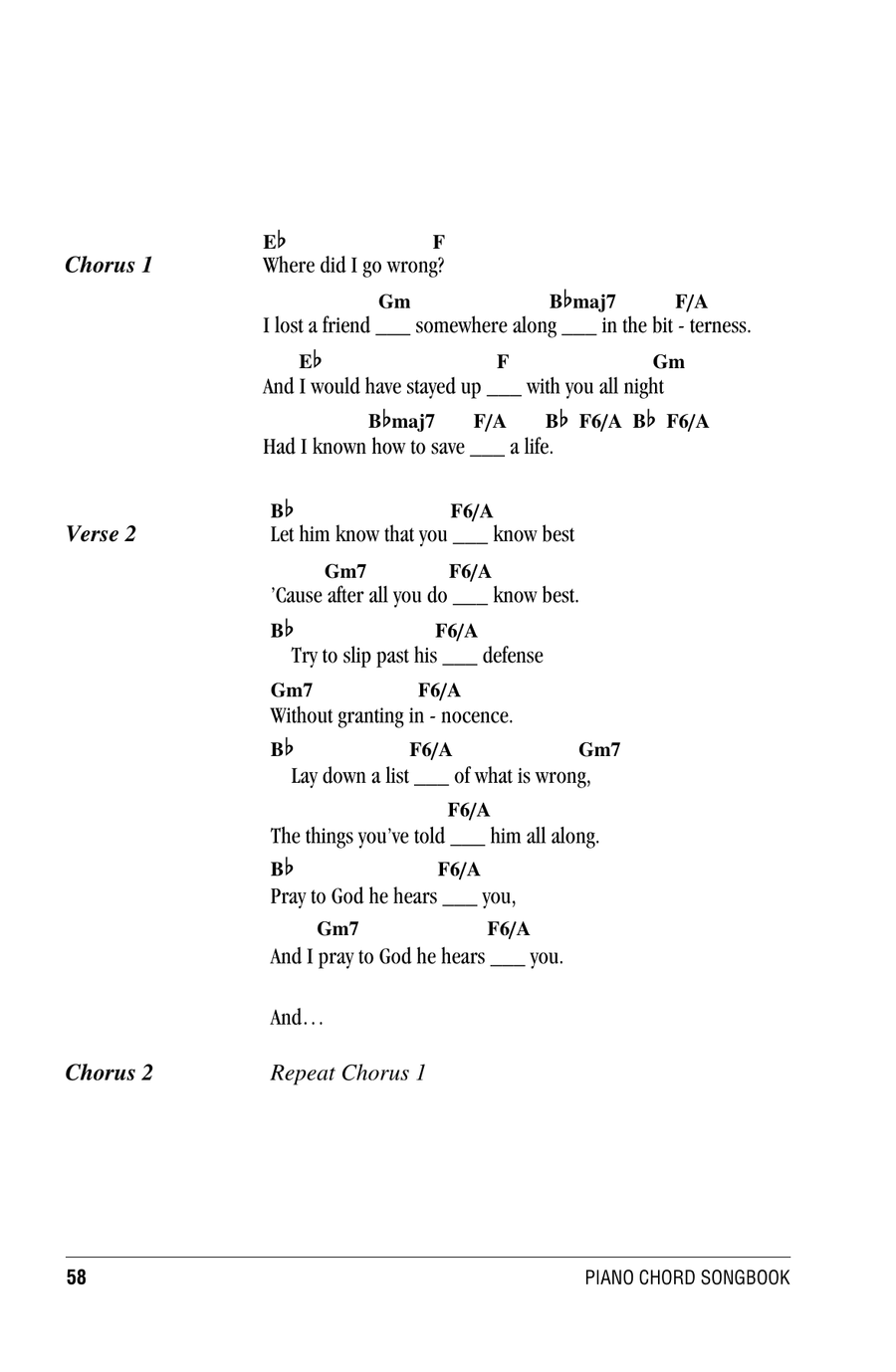 How To Save A Life Piano scores gallery preview page 2