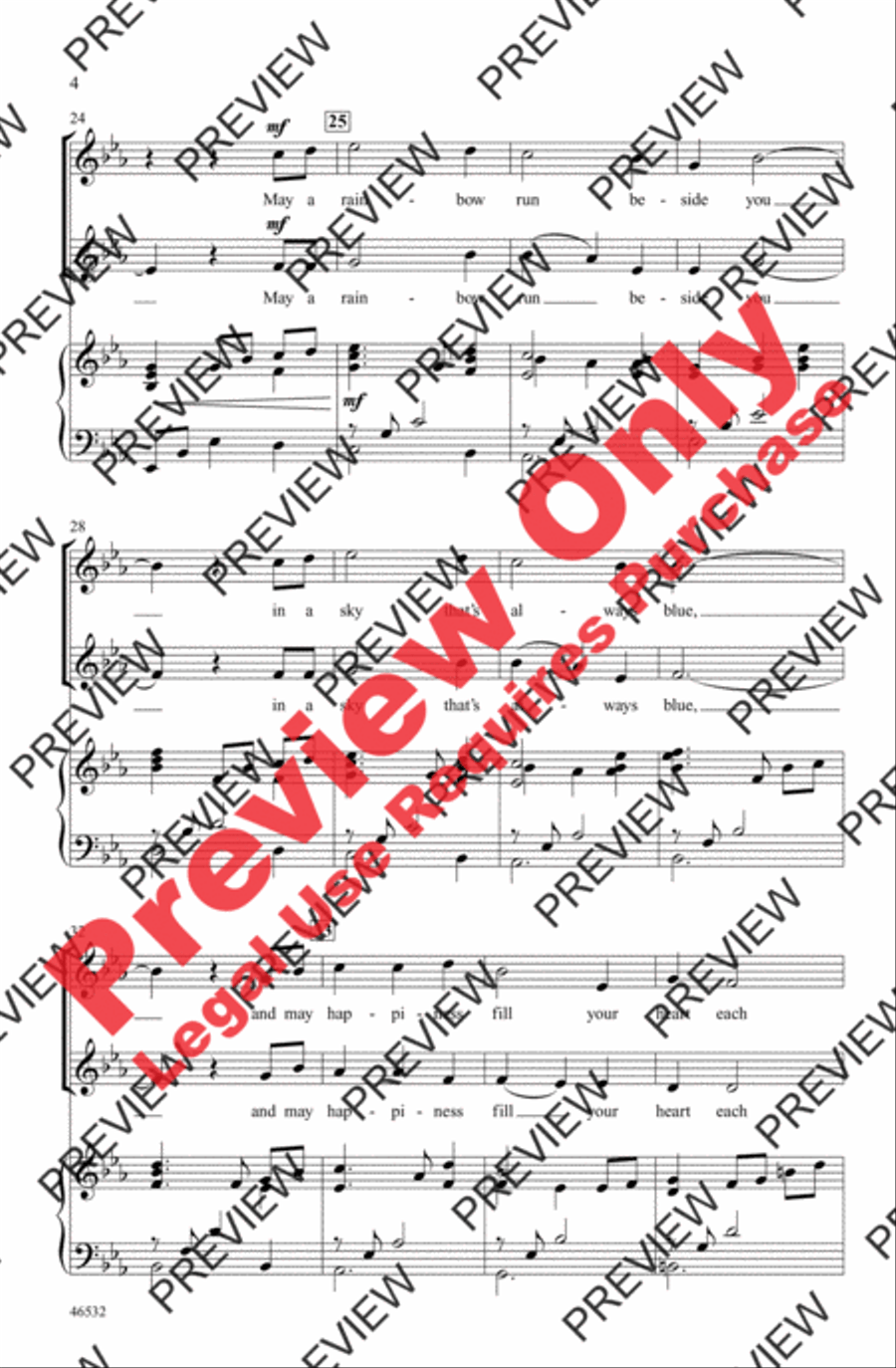 May a Rainbow Run Beside You 2-Part scores gallery preview page 4