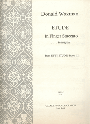 Etude No. 33: Finger Staccato (Rainfall)