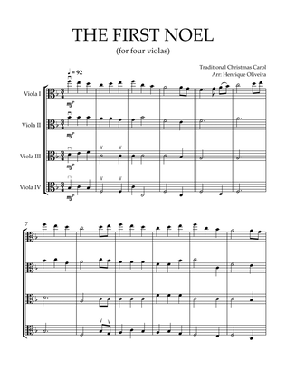 The First Noel (For Four Violas) - Intermediate Level