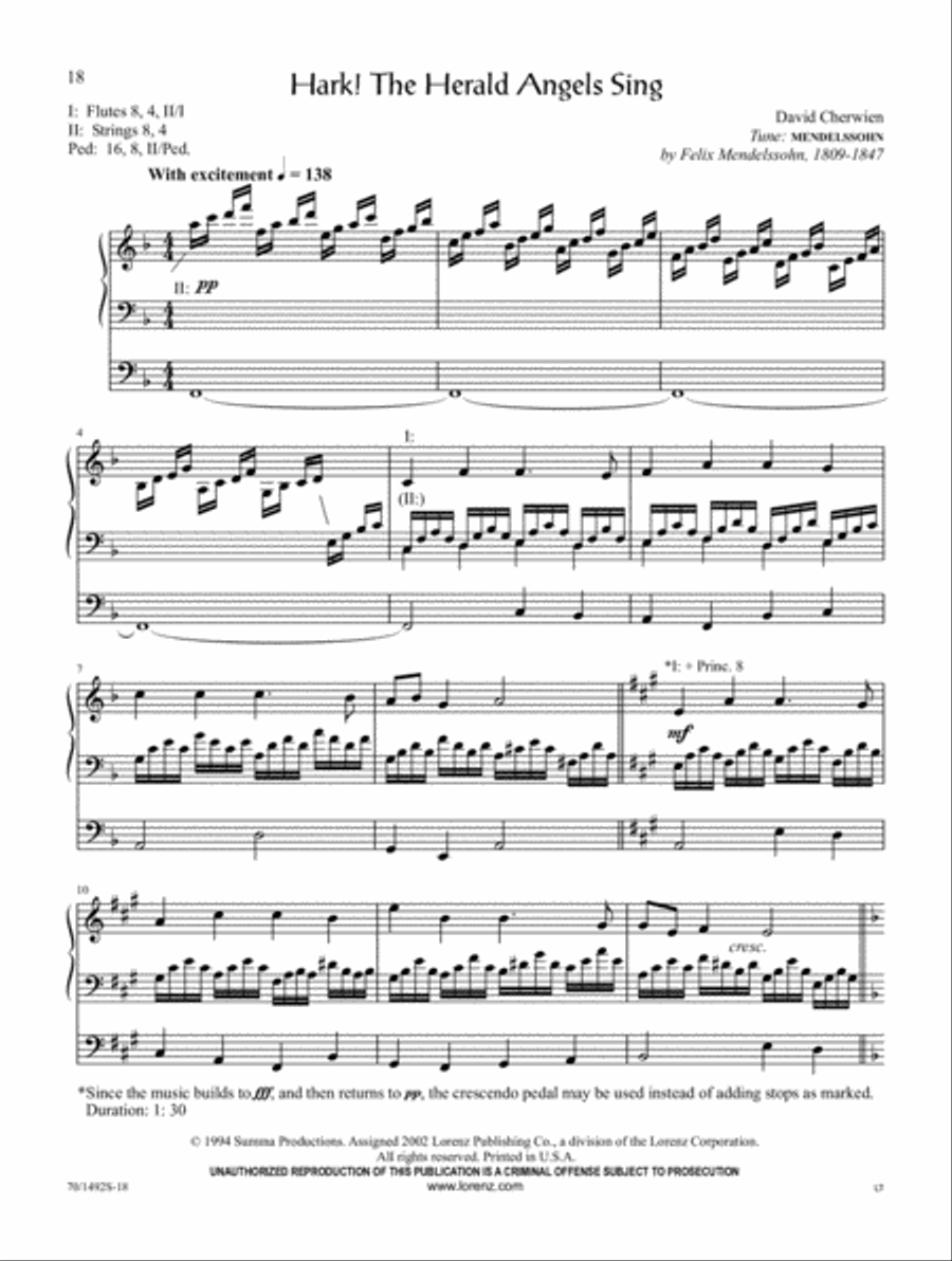 The David Cherwien Hymn Interpretation Series: Christmas, Volume 2 Organ Solo scores gallery preview page 7