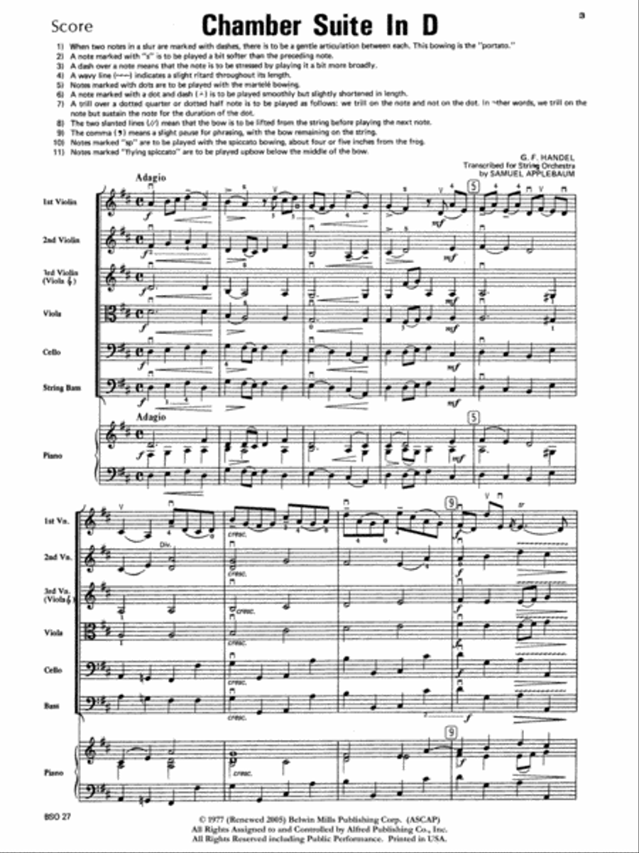 Chamber Suite in D: Score String Orchestra scores gallery preview page 3
