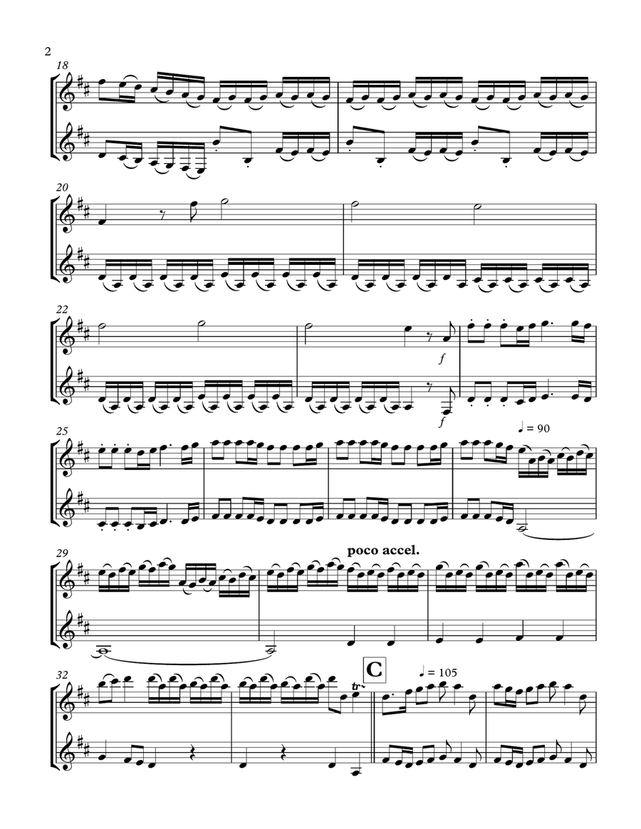 The Four Seasons (Spring): Clarinet Duet Clarinet Duet scores gallery preview page 2