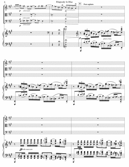 George Gershwin - Rhapsody in Blue arr. for piano quartet (score and parts)