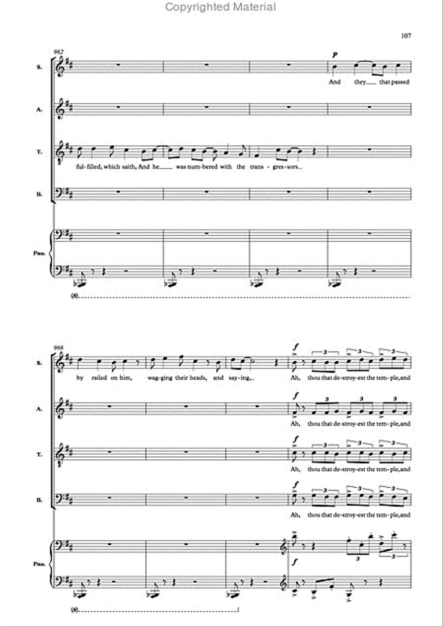 The Passion of our Lord Jesus Christ 4-Part scores gallery preview page 21