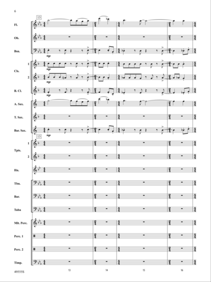 Forever Grateful: Score Forever Grateful: Score Concert Band scores gallery preview page 6