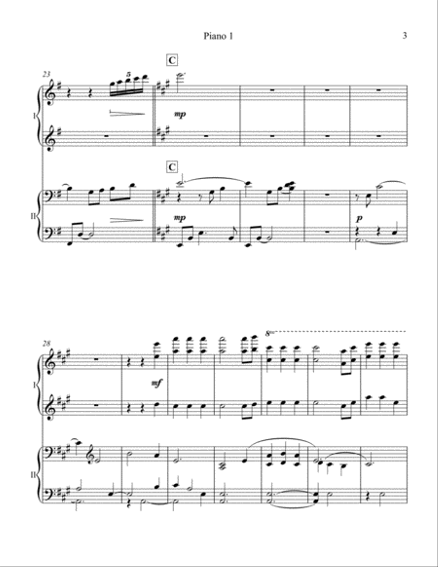 Revive Us Again Piano Duet scores gallery preview page 3