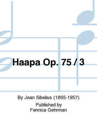 Book cover for Haapa Op. 75 / 3