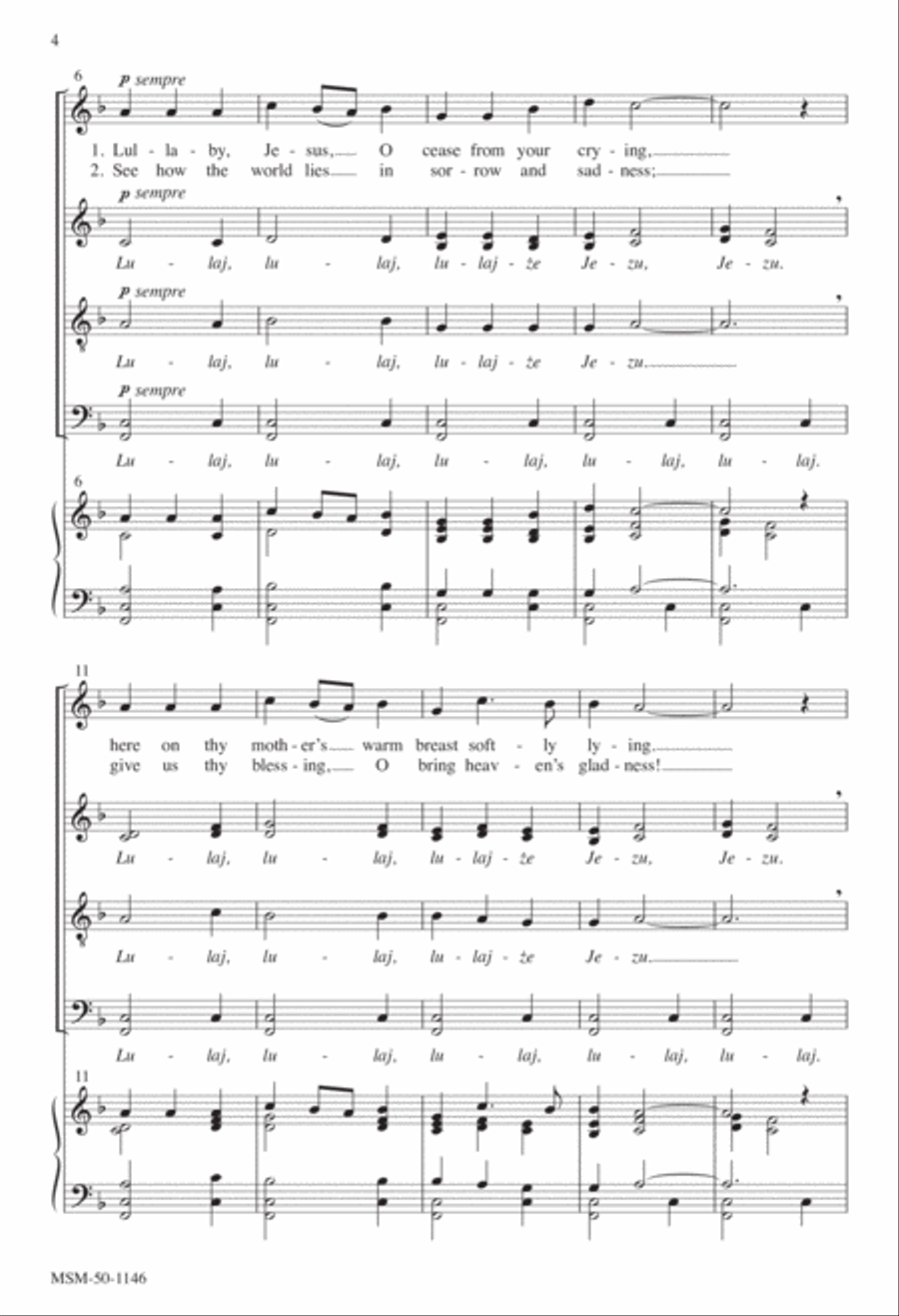 A Polish Lullaby Divisi scores gallery preview page 2