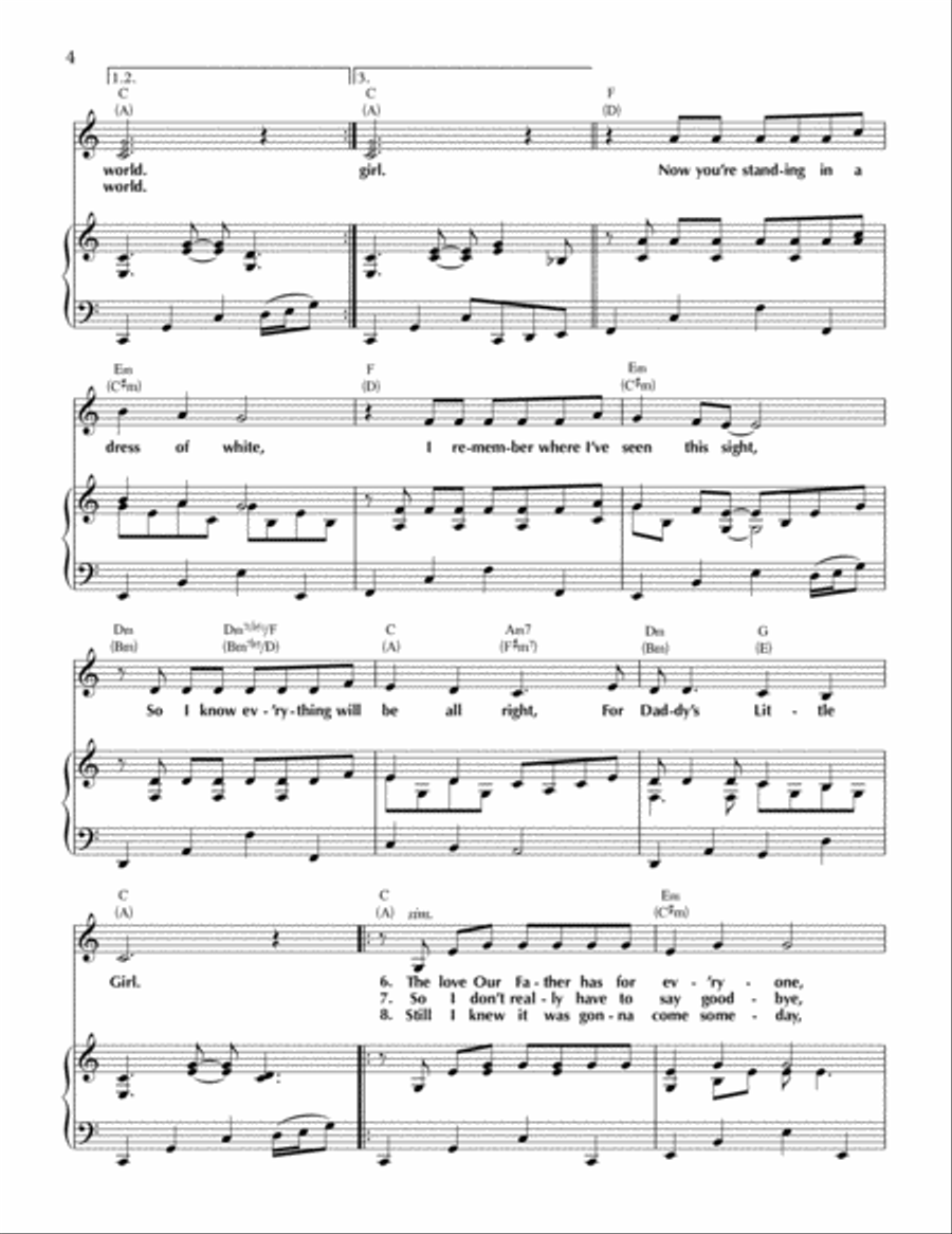 Daddy’s Little Girl (The Wedding Song) – Version 2 Voice scores gallery preview page 4