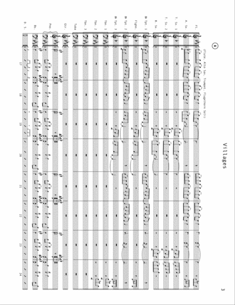 Villages, BMI Work #25869956 - (Jazz Ensemble Score and Parts Bundle) Jazz Ensemble scores gallery preview page 5