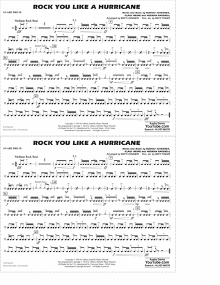 Rock You Like A Hurricane (arr. Conaway/Finger) - Snare Drum
